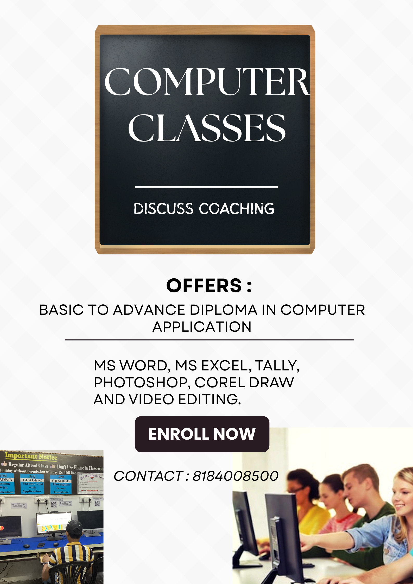 Best computer Institute In Gurgaon | 8184008500 |Discuss Coaching